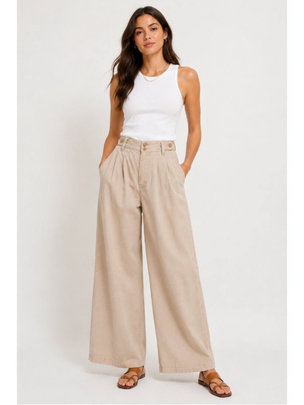 Madewell The Harlow Wide-Leg Pant Trousers Nuetral Minimalist Work Chic Fall 16W